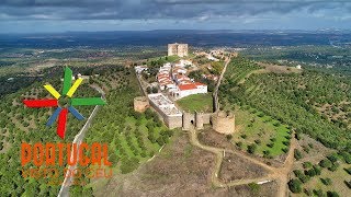 Evoramonte Castle aerial - Castelo de Evoramonte - Estremoz - Evora - 4K UltraHD