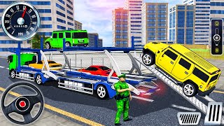Car Transporter Truck Offroad Driving - Cargo Trailer Multistory Vehicle Drive - Android GamePlay #2 screenshot 5