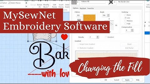 mySewNet Embroidery Software: Changing the Design Fill