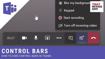 Microsoft Teams how to hide control bar in Teams | Microsoft Teams Tutorial