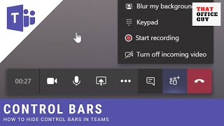 Microsoft Teams how to hide control bar in Teams | Microsoft Teams Tutorial screenshot 5