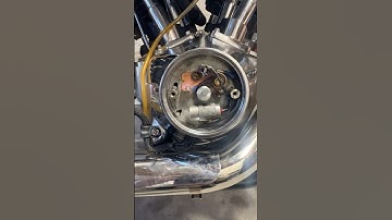 points gap set to 18, timed at 35 advanced, new: coil and sparkplug wires #shovelhead #chopper