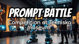 Prompt Battle at Technical museum Stockholm - An AI picture generating competition.