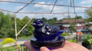 3D Kiln Cast Glass Bird Made in a Mold Mix 7 Mold
