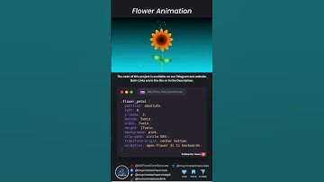 Bloemenanimatie 🌼 Prachtige zonnebloemanimatie met HTML en CSS #codering #webdesign #korte films