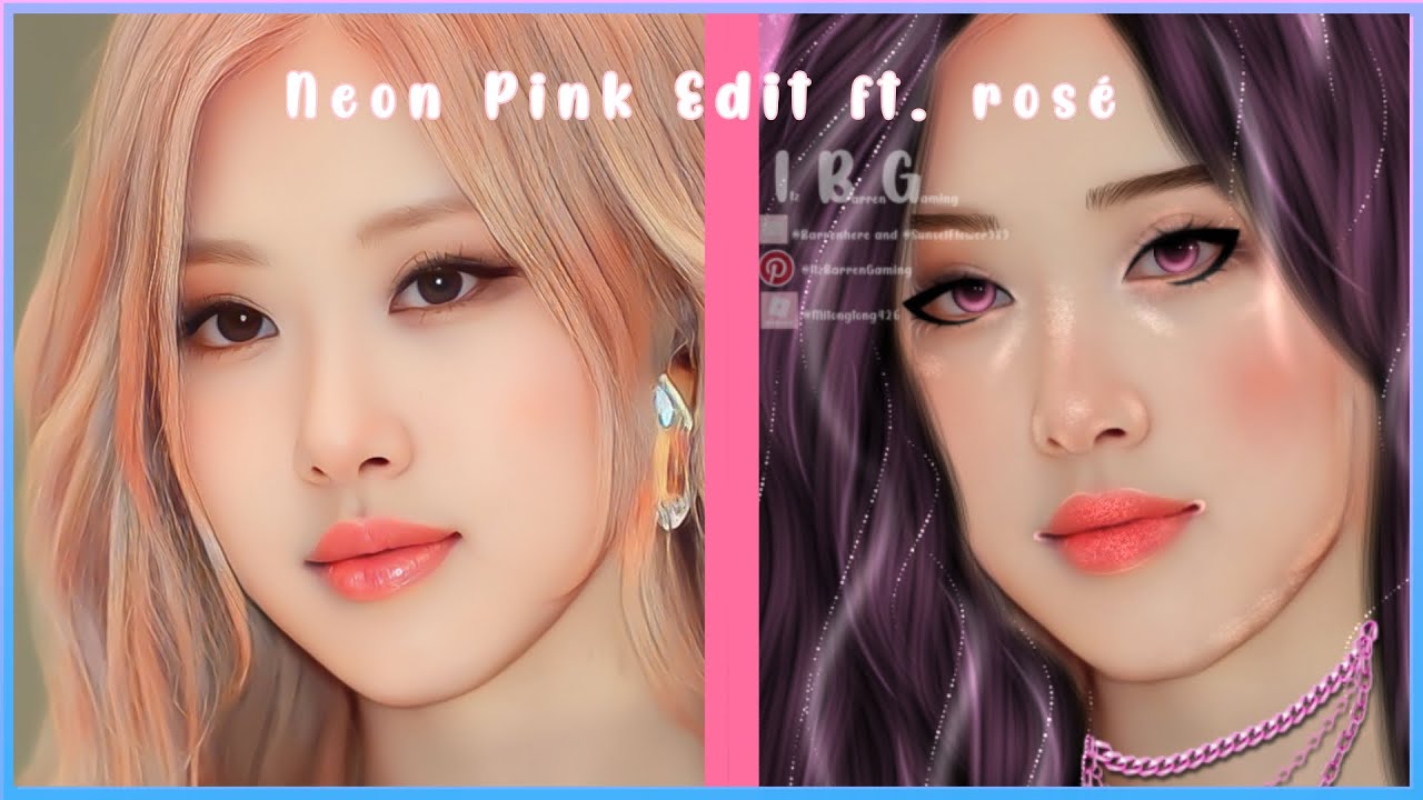 How to || smudge edit ft. Rosé (neon edit) || #blackpink #neon #edit ...