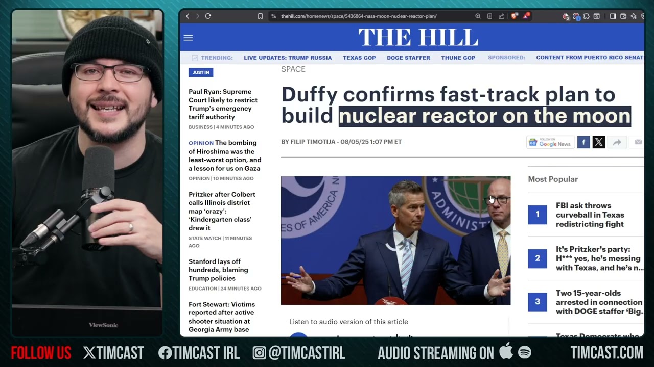 US CONFIRMS Nuclear Reactor ON THE MOON, Project Artemis And SPACE TRAVEL Are HAPPENING | Tim Pool