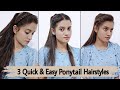 Easy Ponytail Hairstyles for college and office girls | Hairstyles for Jeans Top || Pretty An ||