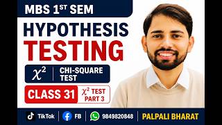 Chi square test : Part 2 || hypothesis || Mbs 1st semester || statistical methods | TU || Class : 31