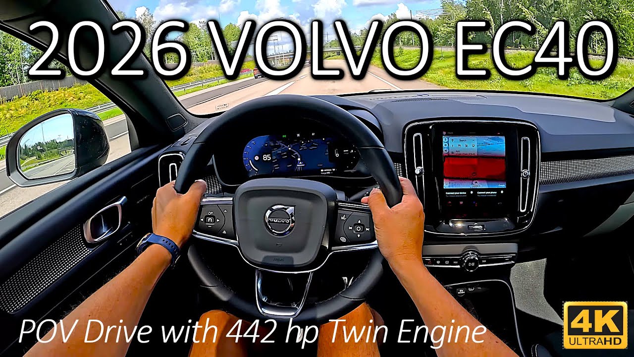 2026 Volvo EC40 Twin Engine POV Drive with 442 hp