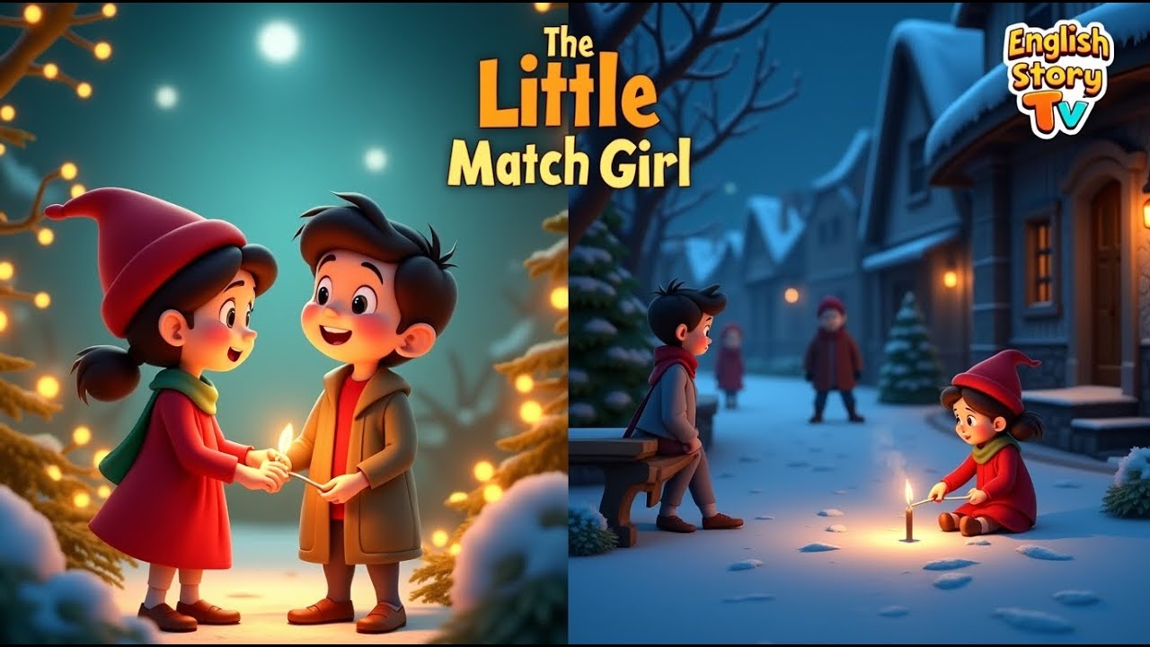 The Little Match Girl Story | Moral Story For Kids | English Story ...