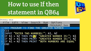 How to use If then statement in QB64