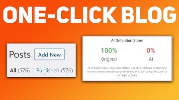 One-Click AI Generated Wordpress Blog (Passes Detection!)