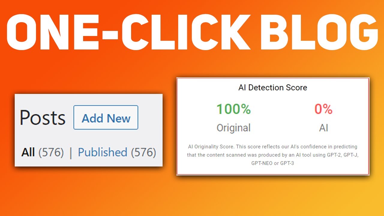 One click ai generated wordpress blog passes detection youtube