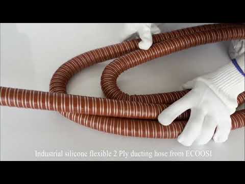 Industrial silicone flexible 2 Ply air ducting hose from ecoosi industrial co., ltd.