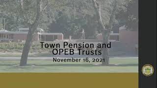 TOWN OF LOS GATOS PENSION & OPEB TRUSTS OVERSIGHT COMMITTEE /  November 16 2021