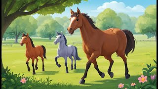 The Fast and Friendly Horse Runs Through the Sunny Meadow | Exciting Adventure Song  for Kids screenshot 4