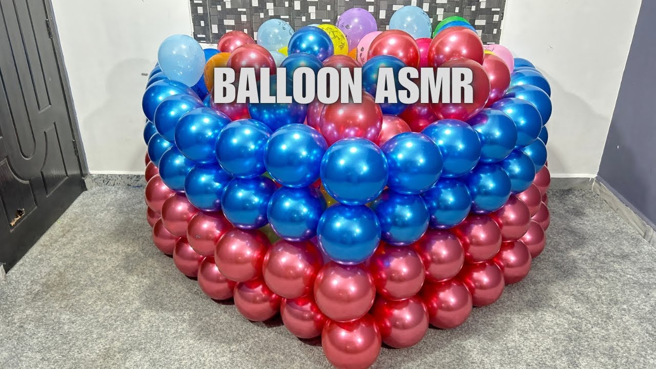 Blowing up 300 different size shaped and themed balloons!|Balloon pop ...