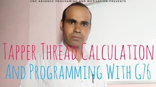 Taper thread calculation and programming with G76. learn programming contact to 8168766939
