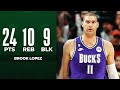 Brook lopezs doubledouble performance in bucks w  24 pts 10 reb 9 blk  march 9 2023