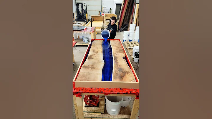 Beautiful Blue & Walnut Custom Dining Table 💙Link In Bio For A Table Quote 👆 #customfurniture #table