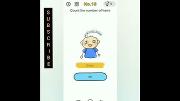 Brain Out-Can you pass it? || Count the number of hairs || Level 13 || Answers ||