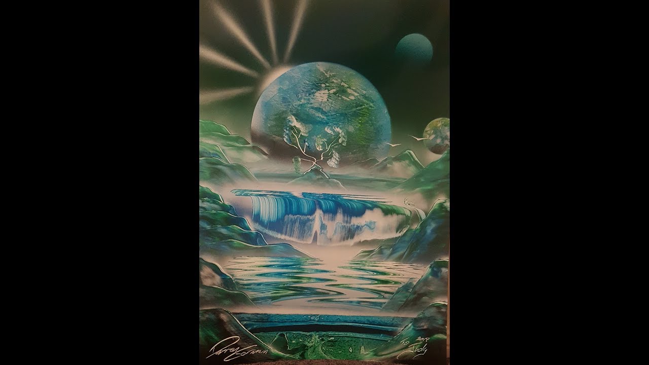 My "Space Art" Painting being painted by Darran Germain