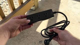 HONEST review of weatherproof outdoor power strip!