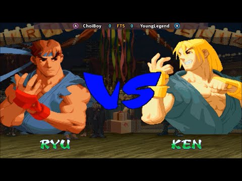Fightcade 👊 Street Fighter Alpha 2 👊🏽 ChoiBoy 🇺🇸 Vs Young Legend 🇺🇸 FT5 👊