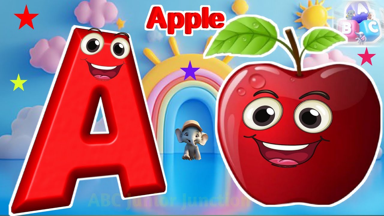 ABC Song / Phonics Song / Kiddos Study Zone / ABC lyrics song / Tiny Tots / Toddler Song #aforapple