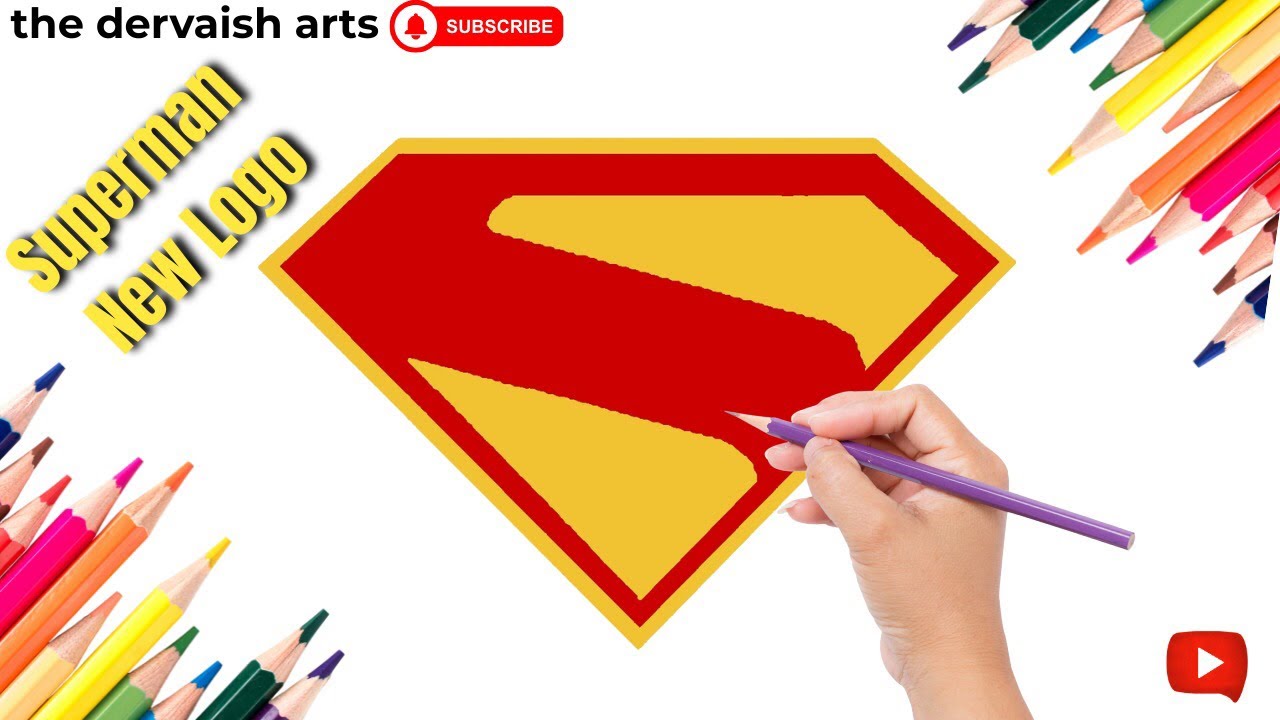 Superman Logo Drawing | Step-by-Step – Full Realistic Sketch | New  Symbol Design 
