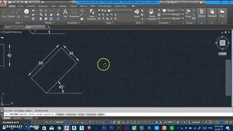 #8  RECTANGLE  CHAMFER  FILLET  AutoCAD FULL Tutorial