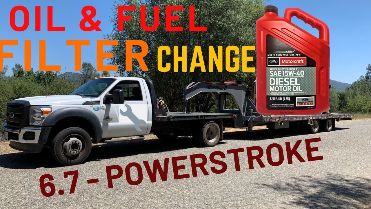 FORD 6.7 Powerstroke OIL & FUEL Filter CHANGE - Simple - YouTube
