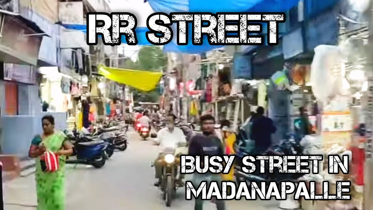 Busy street in Madanapalle RR streets Shopping Street @AbdulRafi04