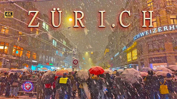 ZURICH SWITZERLAND ✨ Snowfall & Christmas Markets ❄️ 18:00 November 20, 2025 Lucy Bahnhofstrasse 4K