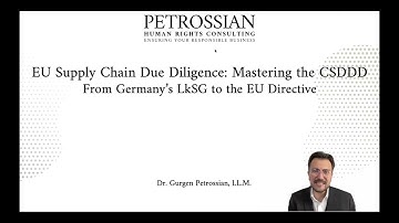 EU Supply Chain Due Diligence: Mastering the #CSDDD #EUSustainability #DueDiligence #esg
