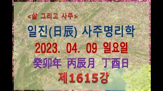 [출산택일/일진사주명리학]_제1615강_2023년 04월 09일(계묘년 병진월 정유일)_정화 진월생 정유일주