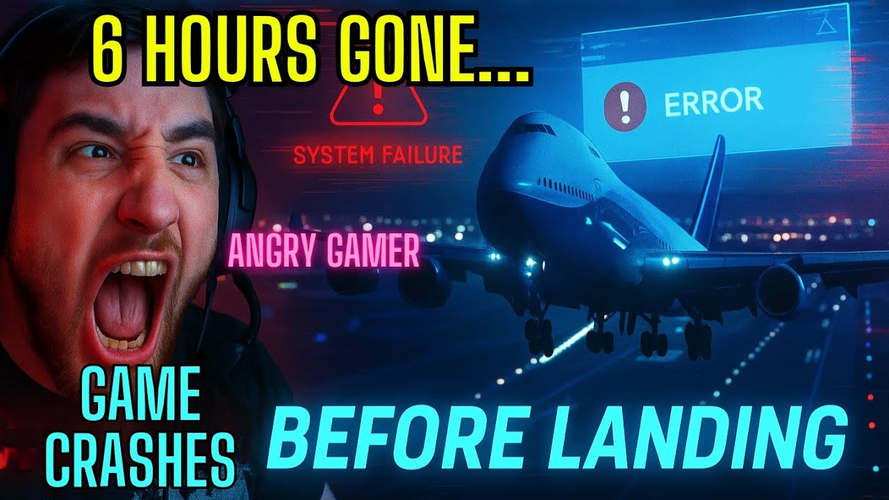 ANGRY GAMER! : Flight Simulator CRASHES Right Before Landing : 6 Hour ...