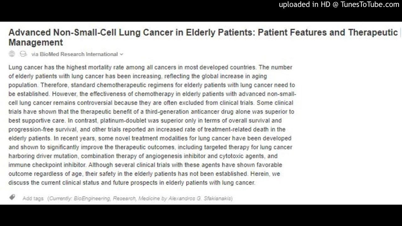 Advanced Non-Small-Cell Lung Cancer in Elderly - YouTube