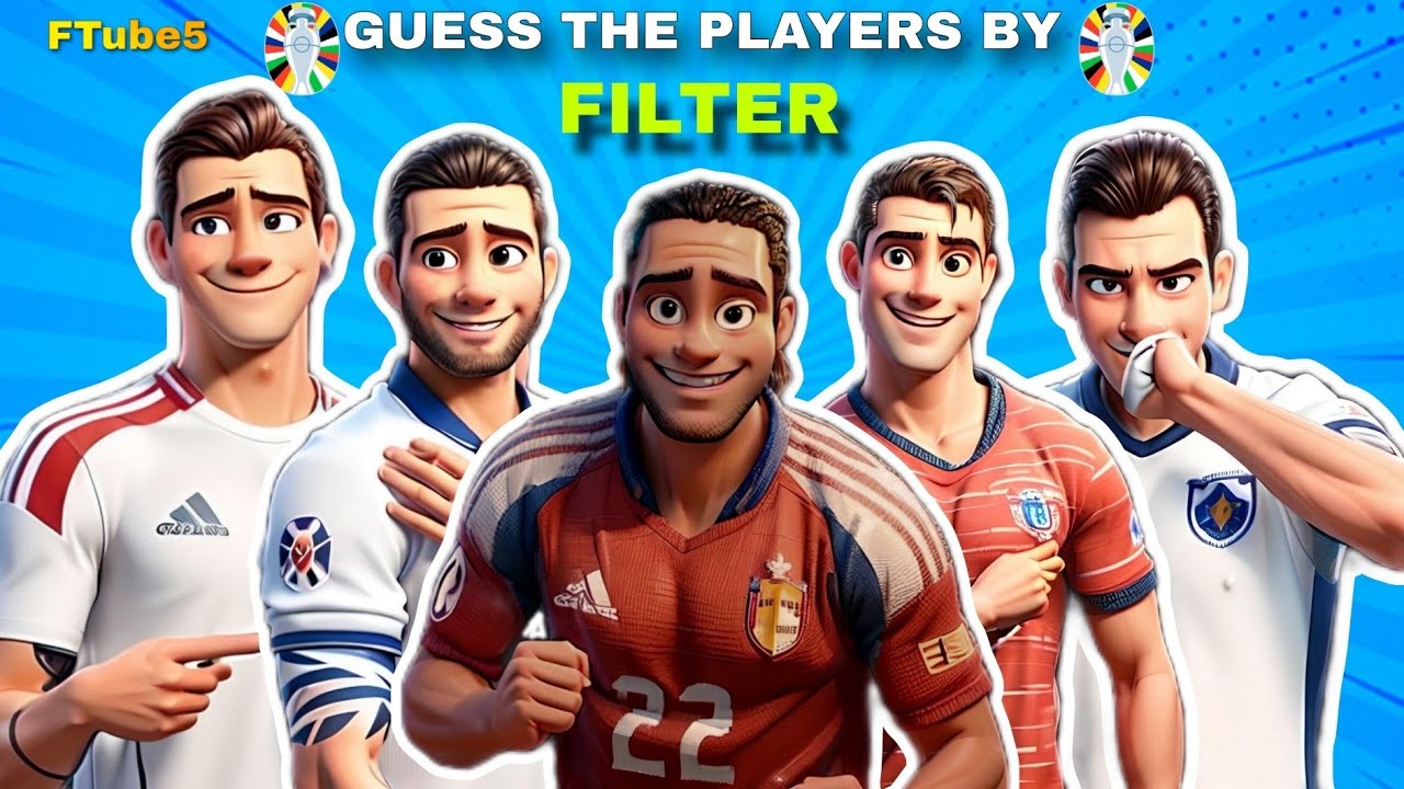 GUESS THE PLAYERS EURO BY FILTER. QUIZ FOOTBALL.