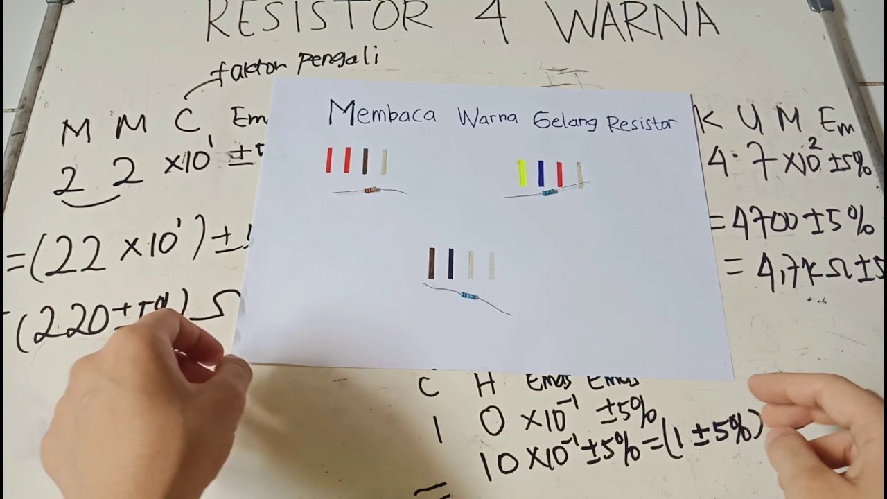 Menentukan Nilai Hambatan Berdasarkan Gelang Warna Resistor 