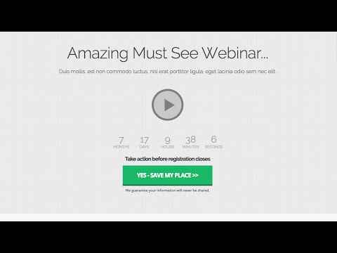 OptimizePress Countdown Webinar Page Template