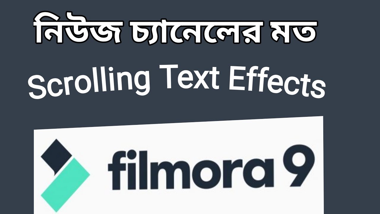 Filmora Video Editor Tutorial [Scrolling Text Effects] - YouTube