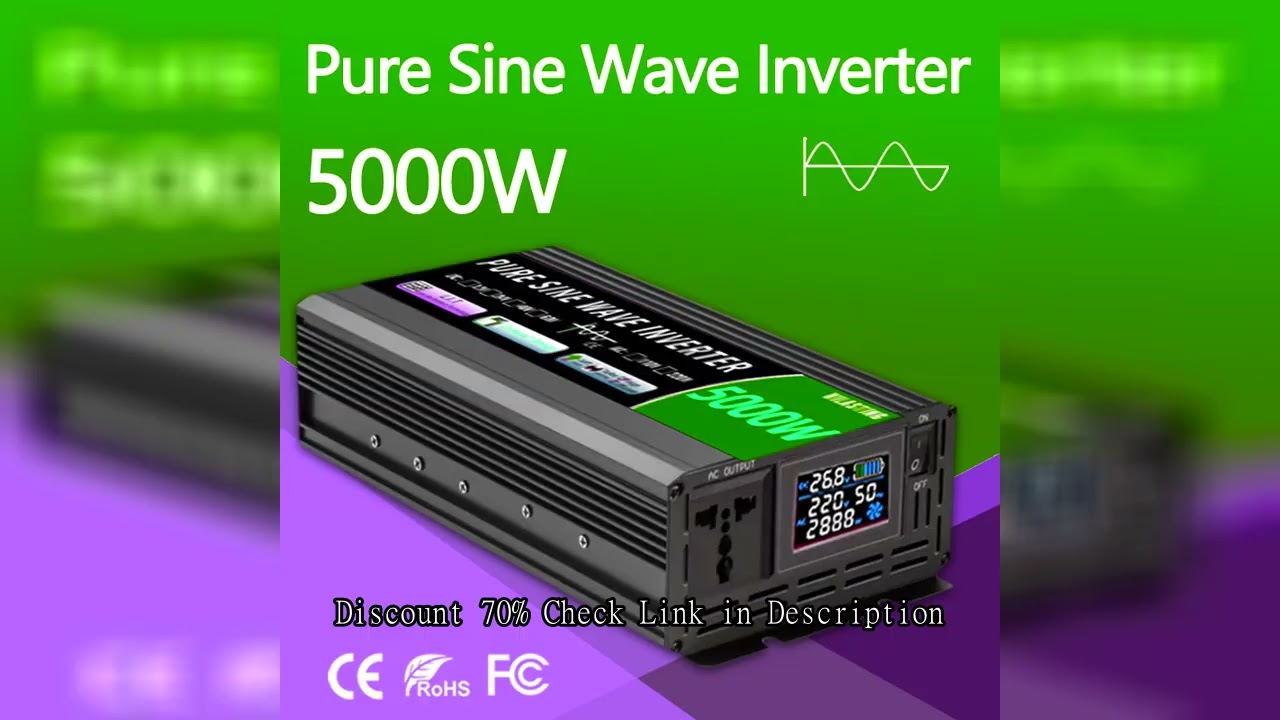 Pure Sine Wave Inverter 5000W 4000W 3000W 2000W 12v/24v 110v/220v DC To AC 50/60HZ Power Converter P