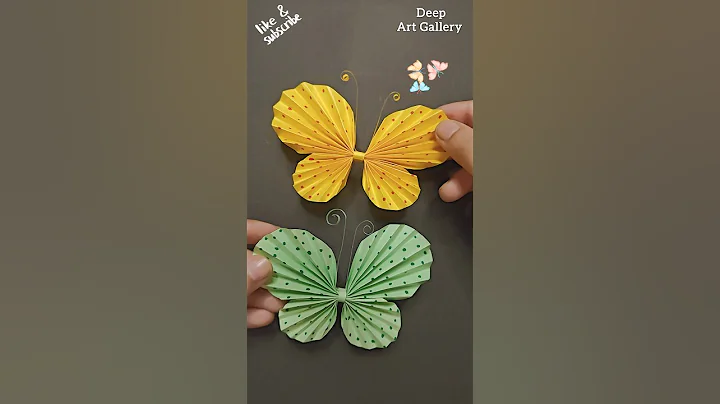 How to make Butterfly with paper 🦋 #deepartgallery #shorts #viral #art #diy #craft #butterfly #paper