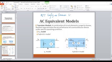 AC Equivalent Circuit for BJT