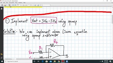 Subtractor circuit design using Opamp