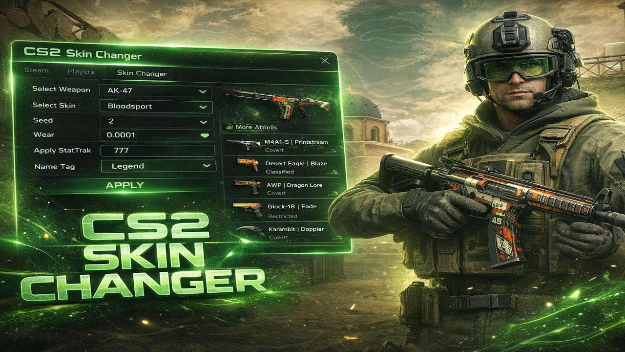 NEW CS2 Skin Changer | Skin Changer CS2 | FREE CS2 Skin Changer -Unlock Every Knife & Glove (No Ban)