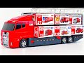 トミカ☆トミカのミニカーと同じ絵柄の箱を見つけコンボイに収納しよ☆Let's put a Tomica minicar on the Convoy