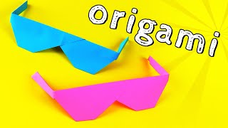 Оригами очки. Как сделать очки из бумаги без клея своими руками. Простая поделка детям бумажные очки